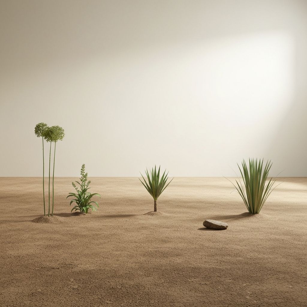 Natural elements representing balance